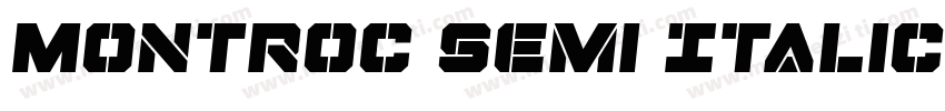 Montroc Semi Italic Semi Italic字体转换